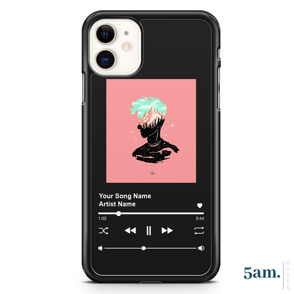 Custom Song Art Black Personalised Case