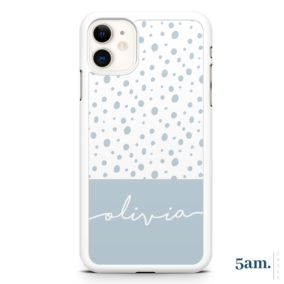 Baby Blue Dots Personalised Case