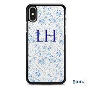 Floral Blues Initials Personalised Case