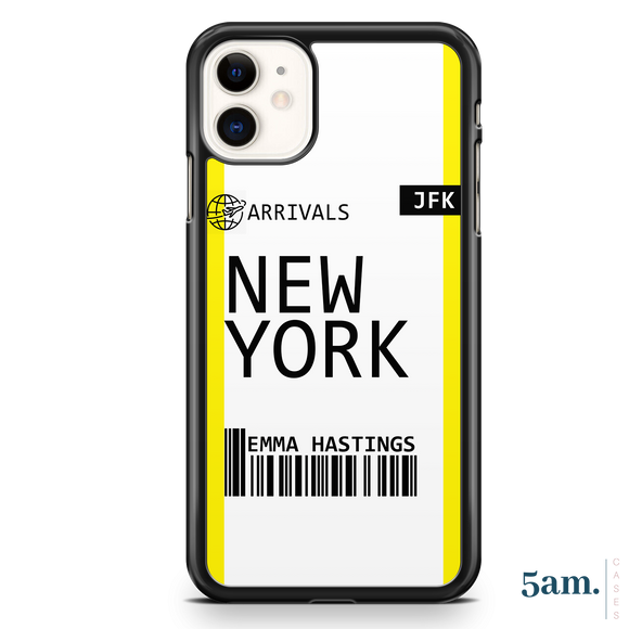 Flight Boarding Pass Personalised Case