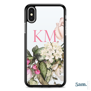 Pink Florals Initials Personalised Case