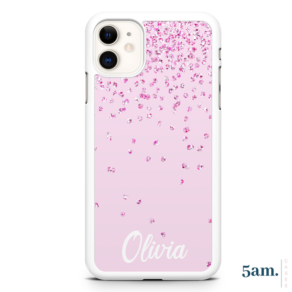 Pink Sparkle Personalised Case