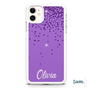 Purple Sparkle Personalised Case