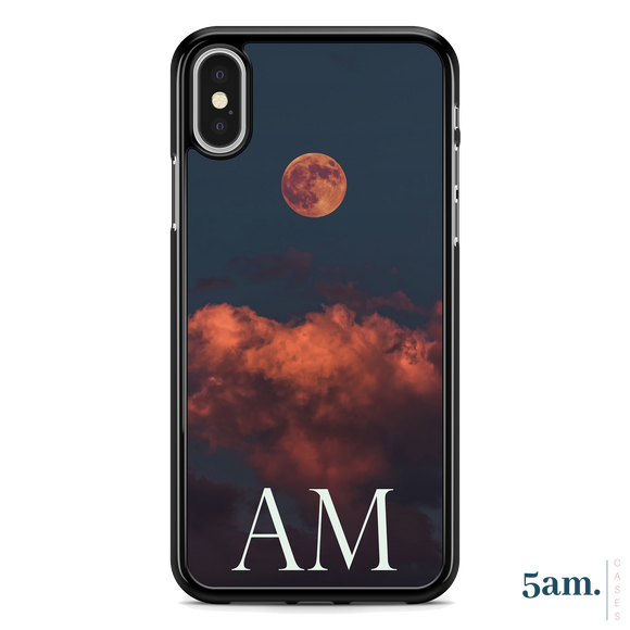 Red Moon Initials Personalised Case