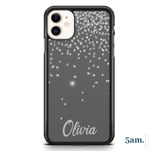 Silver Sparkle Personalised Case
