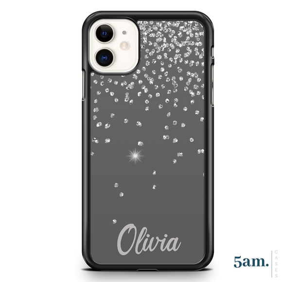 Silver Sparkle Personalised Case